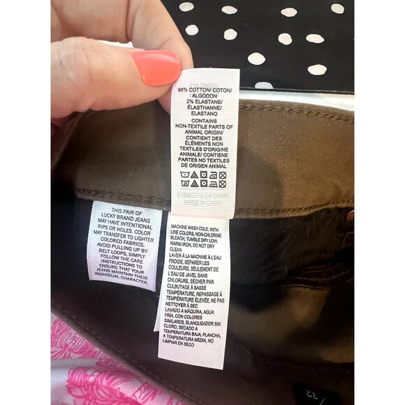 Lucky Brand Pants 121 Slim‎ Straight Chino Brown Khaki Size 36 x 32 - Picture 13 of 14